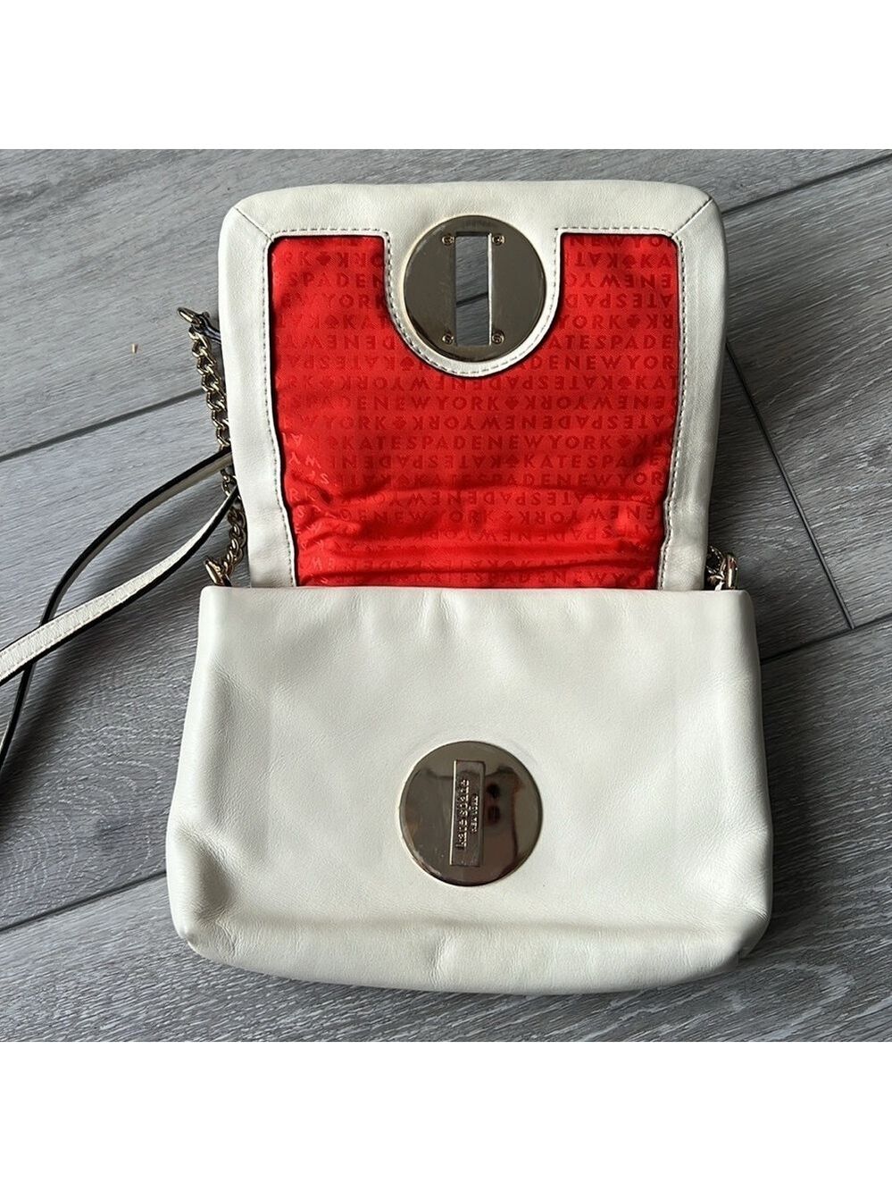 Kate Spade Astor Court Naomi Quilted Cream Crossbody chain strap Bag - Picture 6 of 12